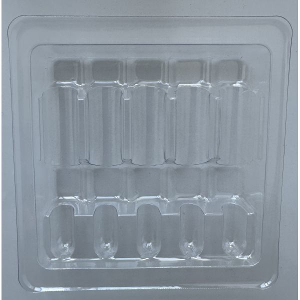 Pharmaceutical Ampoule Tray PET Material 1ml 10 Pack Glass Needle Fixed Tray Wholesale