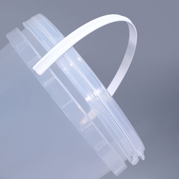 Продажа 2 л бело-черно-прозрачная пластиковая ведра с крышкой для закусок пищевого качества