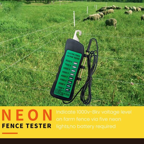 Wuxi Imhoo Electric Fence Tester 1000V to 8000V Pulse Voltage Measurement Fence Controllers for Electric Fencing Equipment
