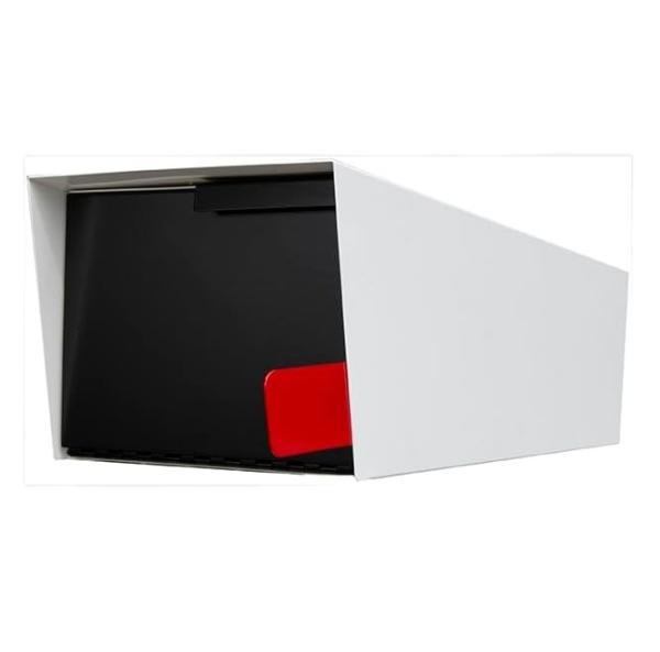 Mid Century Style Post Mount Mailbox for Garden by Surealong Modern in Black or White