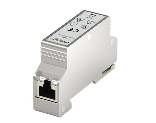 DIN Rail Industrial Zinc Alloy 10kv Surge Protector 110W Output For PoE Wires