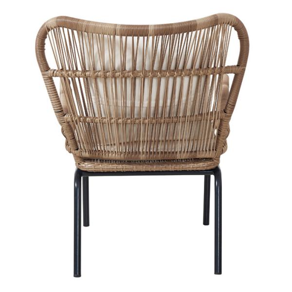 5cm Thickness Cushion 3 Pieces Garden Rattan Leisure Chair Set