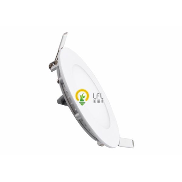 Round Recessed LED Slim Panel With Cool Light Thickness 4mm Mitsubishi Material