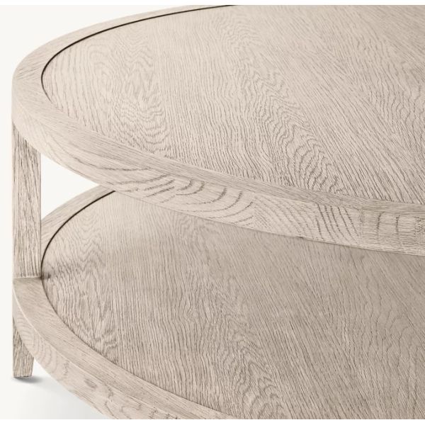 Meubles de table à café modernes et ronds personnalisables avec toit en bois pour le salon