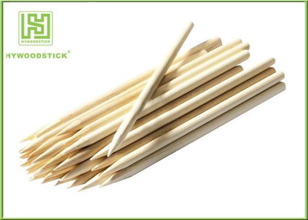 BBQ Pointed Thin Small Wooden Sticks , Wooden Kebab Sticks For Party Picnic