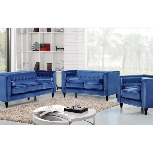 Home style furniture design chesterfield tufted sofa fabric sofa with velvet 3 seaters wooden long back sofa