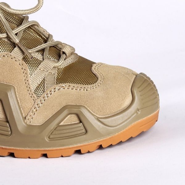 Shengjie Casual Suede Cow Geniune Leather Breathable Soft Boots Fabric Mesh Upper with Metal Eyelets Outdoor Shoes