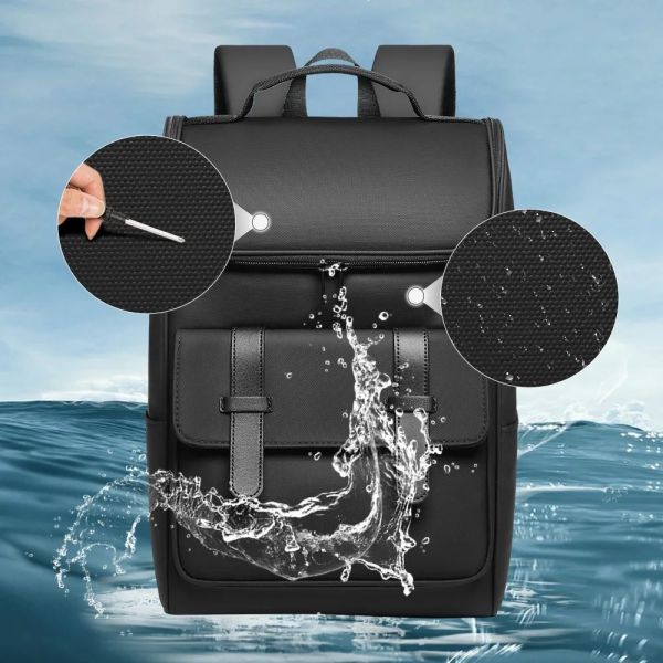 Широкое открытие на верхней большой деловой рюкзак вмещает 15,6 дюйма ноутбук