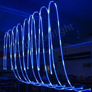 RGB 360 Luminous Black Silicone Flexible Neon Tube Lights for Clubs Bars Events