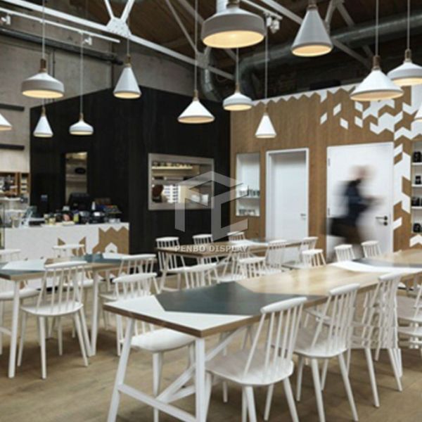 T4 LED Coffee Shop Display ODM Coffee Shop Kiosk Powder Coated