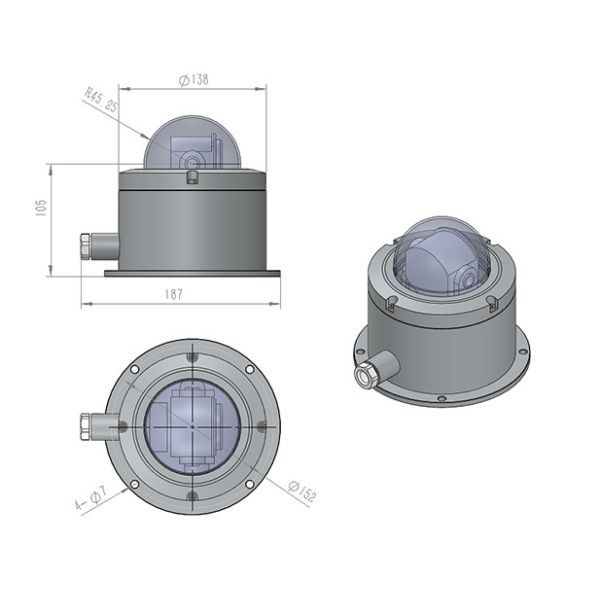 CCS Type Approval Marine PTZ Mini Dome Camera