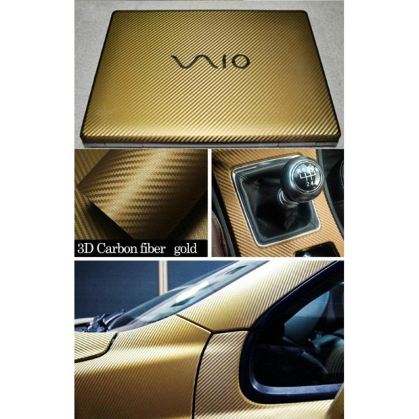 Interior Carbon Fiber Sticker Wrap Bubble Free 3d Black Vinyl Wrap 14kg/Roll