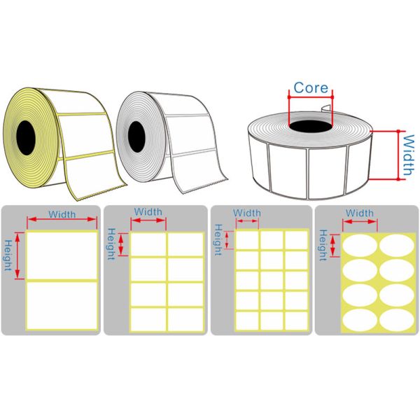 Adhesive Blank Paper 4x6 Thermal Labels Printer Roll for Shipping