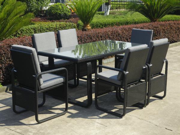 Contemporary Dining Set , UV Resistant KD Rattan Furniture Sets