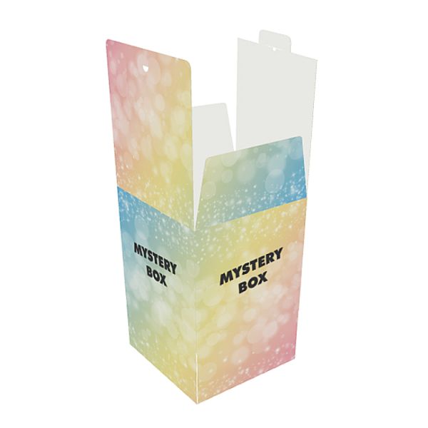 Logo personnalisé en papier recouvert d'impression couleur Emballage cadeau surprise Boîte mystérieuse pliable