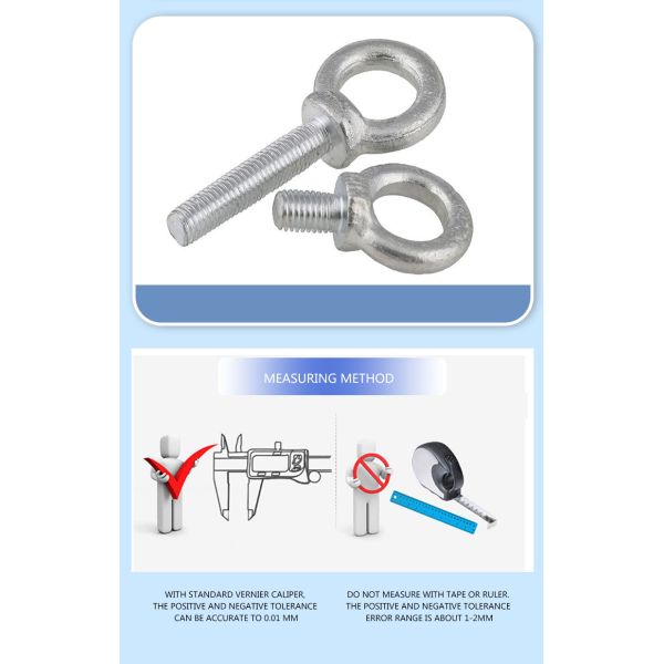 Stainless Steel Eye Bolt and Nuts Carbon Steel  Lifting Eye Bolt M4-m64 Factory Outlet