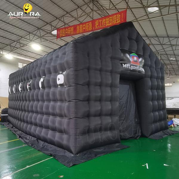 Custom Size Inflatable Club Tent Disco Lighting Music Bar Party Inflatable Cube Tent