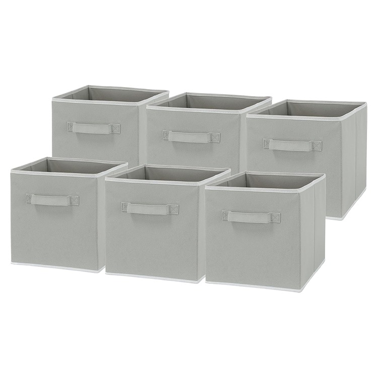 Factory Wholesale Square Foldable Non-Woven Fabric Storage Box Bins Space Saving Closet Storage for Clothing