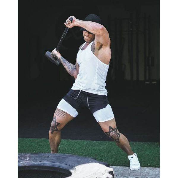 Sweatpants Woven Gym Shorts Men Worsted Breathable M-5XL 2 In 1 Gym Shorts