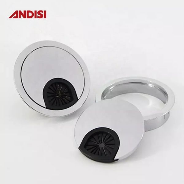 Connector Finish Chrome/Nickel Plated Office Table Outlets Cable Sleeve Cover Grommet