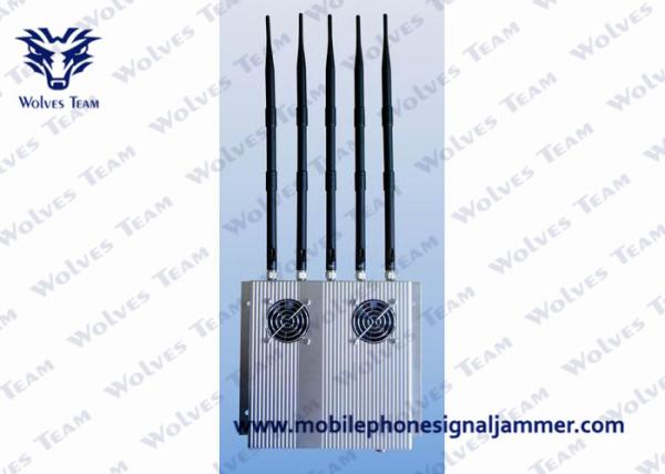 5 Antenna Cellphone Wifi Signal Jammer With Outer Detachable Power Supply