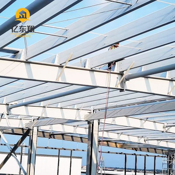 Custom Prefab Steel Structure Warehouse with Wind Resistance Grade 12 and High-Grade Q345 Steel for Customizable Dimensions
