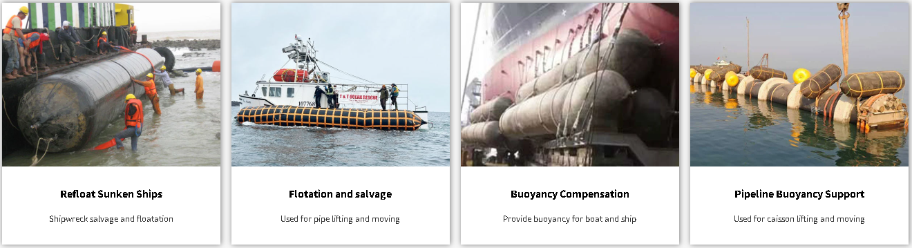 Sacs de levage pneumatiques marins gonflables légers à louer