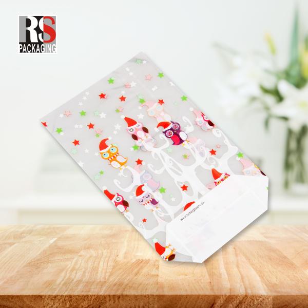 Sacos de doces de Natal recicláveis Bolsas de aniversário Bolsas de festas de aniversário Bolsas de roubo 100 Pcs