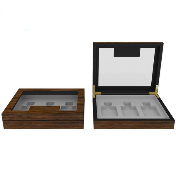 Custom Luxury Scent Box Velvet Lining Material For 3 Bottles