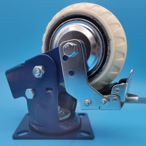Industrial Impact Resistant Shock Absorbing Spring Casters Load Bearing Heavy Duty Castors Wheels  Loaded Equipment.