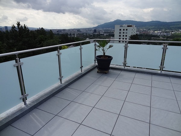 304 Stainless Steel Balustrade Posts For Tempered Glass Balcony Railing