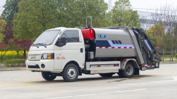 Pure Electric Energy Type Design Refuse Collection Compressible Garbage Bin Transport Truck Vehicles