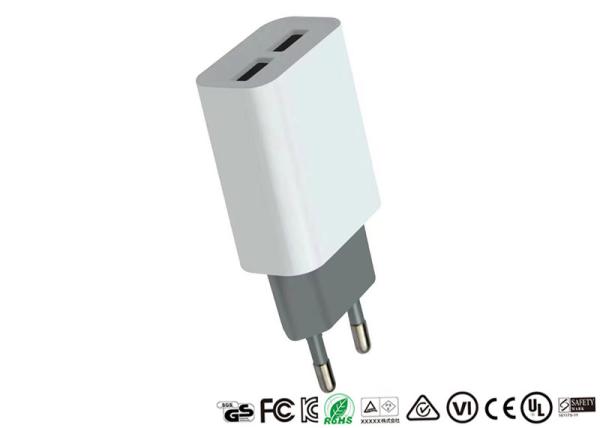 OEM Smartphone 2 Ports USB Charger 2.1A Portable Travel Wall Adapter For Mobile Phone