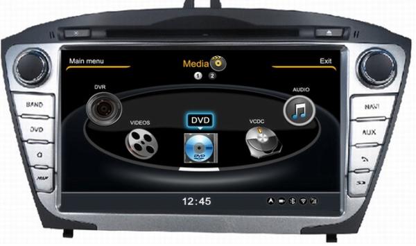 Ouchuangbo Car GPS Sat Navi Headunit for Hyundai IX35 Tucson 2014 DVD 3G WiFi Steering Wheel Control S100 Platform