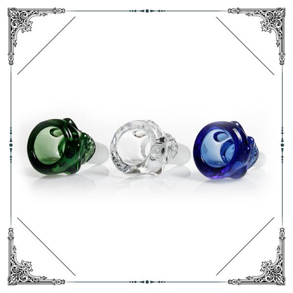 Skull Bowl 14mm 18mm Male Colorful Thickening Glass Water Bongs Accessories