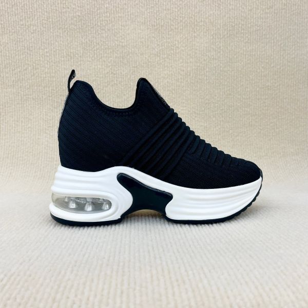 Breathable Thick Sole Loafers Ladies PU Mesh Women'S Loafers Thick Sole