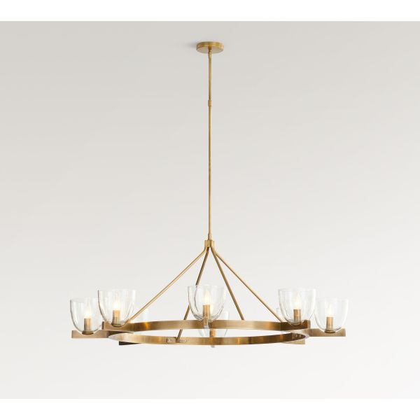 Brass Body Modern Simple Luxury Suspended Pendant Light with 2700K Warm White LED