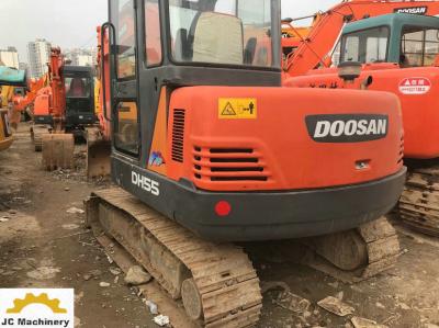 0.25M3 Bukcet usou máquinas escavadoras compactas, máquina escavadora de 5 toneladas de DH55 Doosan 2012 anos