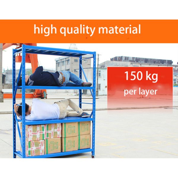 Light Duty Warehouse Storage Shelves Movable Shelving Units With Universal Wheel / Brake