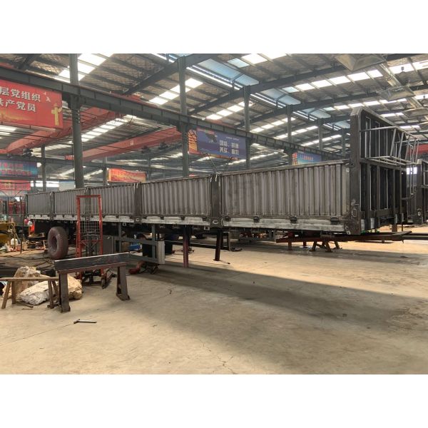 40 тонн 45 60 кубических U-типа тандемный наклонный трейлер с тандемным гидравлическим подъемником и конструкцией