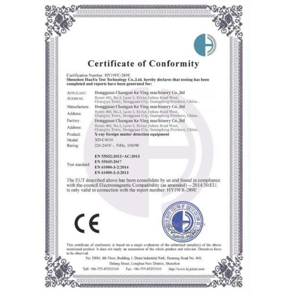 Dongguan Changan Keying Machinery Equipment Factory Certifications