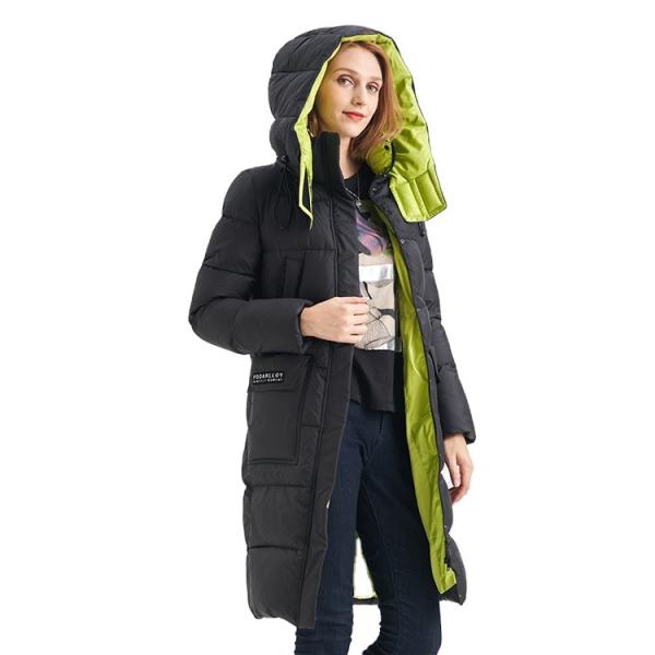 FODARLLOY 2022 Custom OEM Puffer Jacket Women Duck Down Thicken Winter Long Coat Yellow