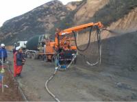 Machine à béton moelleux pour l'exploitation minière à télécommande sans fil avec compresseur d'air externe
