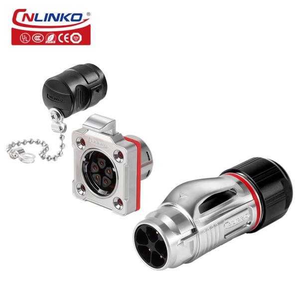 CNLINKO Wire Connector M20 5 Pin IP68 Waterproof Solder Copper Pin Power Plug Connector