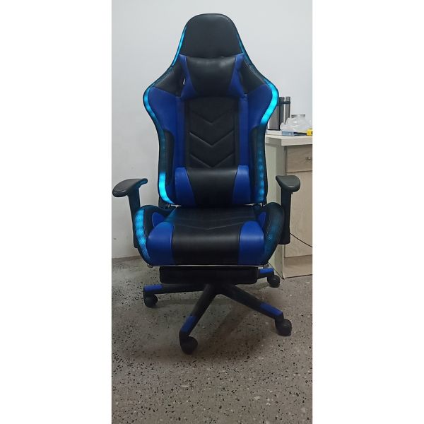 Seat Height 54cm Adjustable Armrest Racing LED Light RGB Gaming Chair with Custom Logo