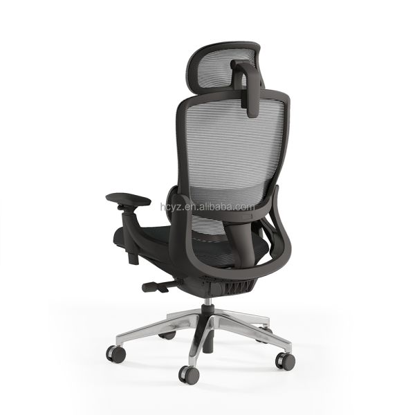 Adjustable High Back Full Mesh Executive Office Chair with Aluminum Foot and Fabric