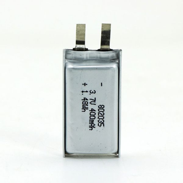 XL 802035 400mAh 3.7V 30C Rate Li-Po Battery for Drone High Power Lightweight LiCoO2 Cathode 350 Cycles -20-60C