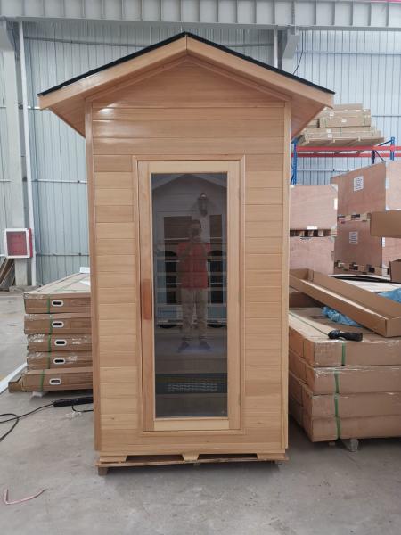 Modern Solid Wooden Outdoor Sauna Room For 1 Person