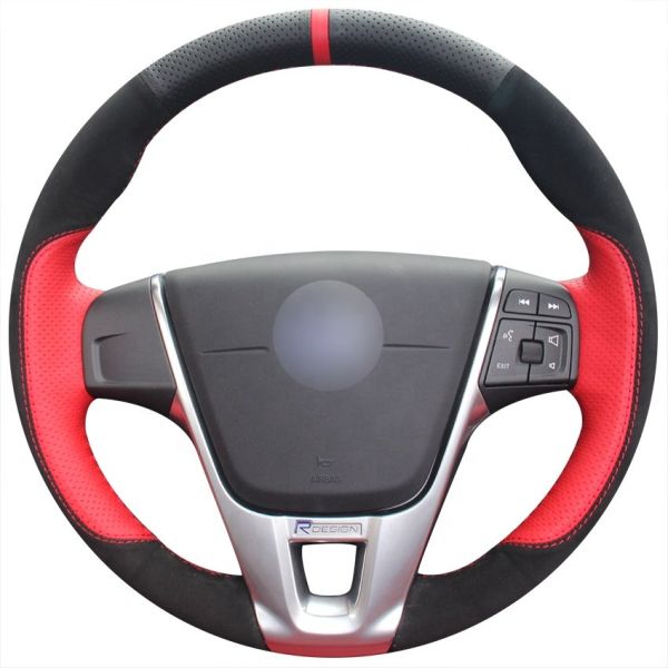 High Quality and Fashion Hand Sewing Steering Wheel Cover for Volvo S60 for volvo xc60