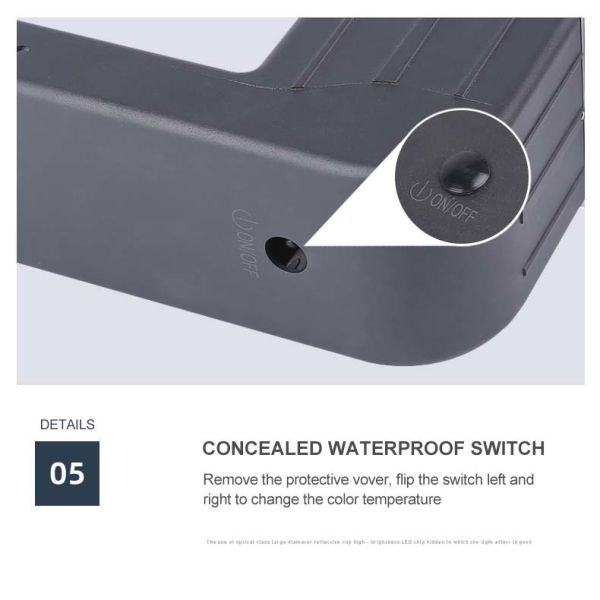 Exterior Modern Waterproof Solar Wall Light Hotel Garden Led Ip65 Solar Wall Lamp